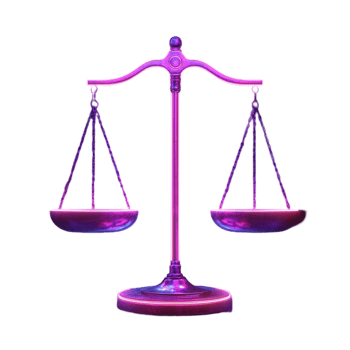 Purple Weighing Scales of Justice Icon png