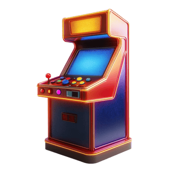 Vintage Arcade Machine with Retro Design png