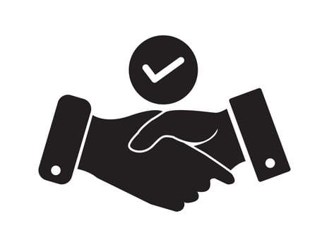 Commitment Icon, Partnership and handshake concept icon. as a concept of trust and support or the business partnership. vector
