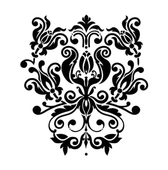 Black floral swirls vector