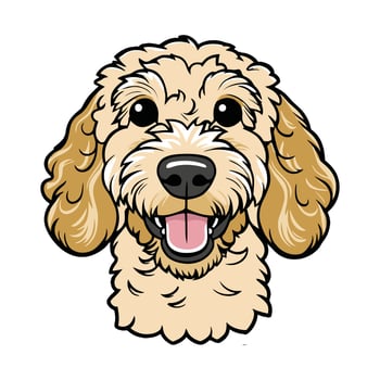 Expressive Cartoon Dog Face for Branding vector