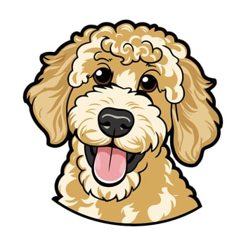 A cartoon dog with a big smile on its face vector