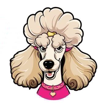 Friendly Pup Face in Fun Cartoon Lines vector
