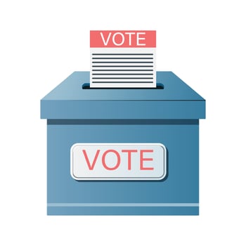 Voting. Ballot box for voting in elections. Ballot. Single illustration, icon. vector
