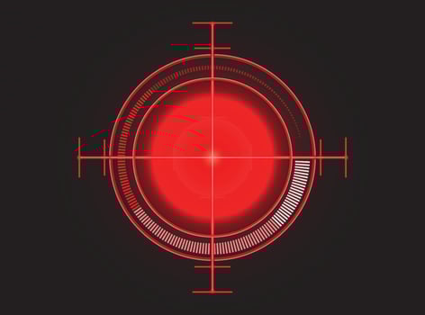 Neon Red Crosshair Scope Focus vector