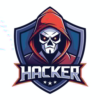 the logo for hacker vector