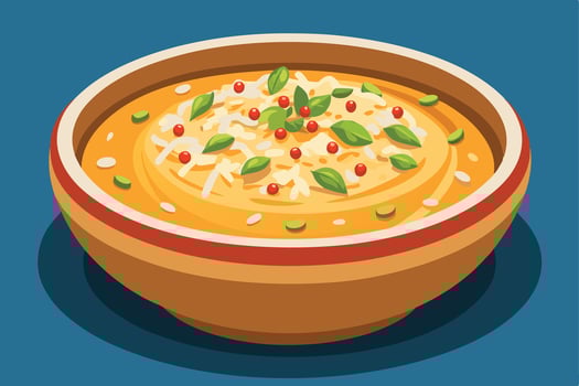 Mohinga myanmar soup isolated vector