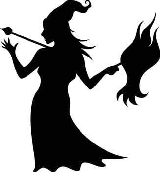 Scary ghost figure silhouette design on white background vector