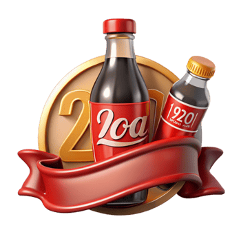 Celebrating 100 Years of Sparkling Soda A Vintage Design png