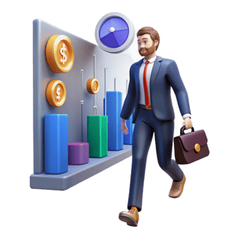 Financial Growth Businessman Walking Towards Success png
