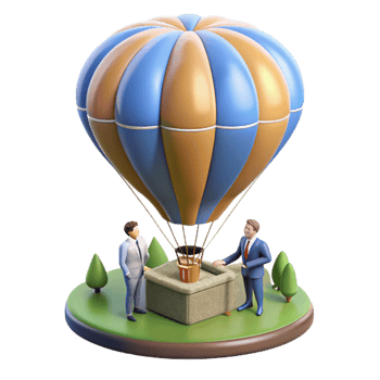 Hot Air Balloon Business Partnership, Collaboration, and New Heights png