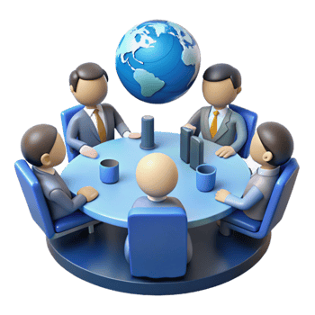 Global Business Strategy International Collaboration and Teamwork png