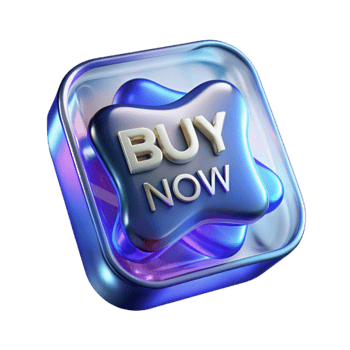 3D Buy Now Button Glossy, Modern eCommerce Design png
