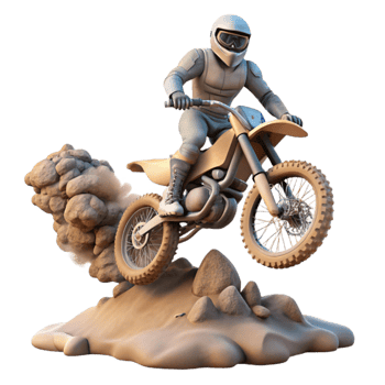Motocross Rider Soaring Over Rocks png