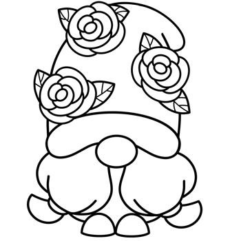 Valentine, rose, gnome png
