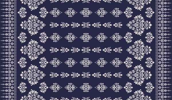 Motifs African boho paisley Floral Ikat pattern embroidery border. Ethnic ikat floral Ethnic Indian Pattern Ikat pattern Ethnic Pattern vector