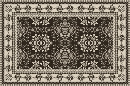 kalamkari digital print geometric dupatta vector