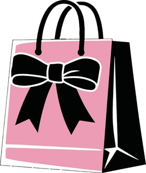 Trendy Girls Tote Bag Accessories vector