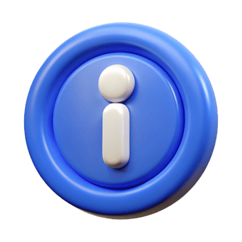A blue button with an information icon png