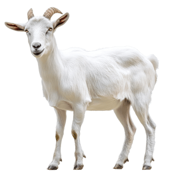 Goat standing in a neutral setting png