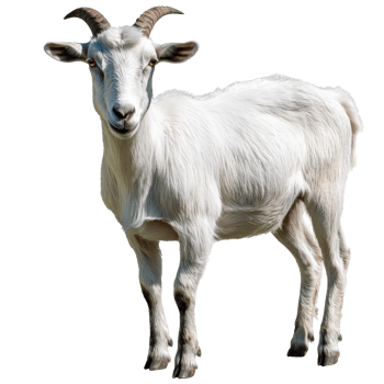 White goat standing in natural posture png