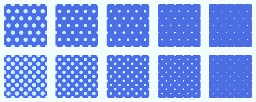 Set polka dots seamless pattern. Simple background for web or print. Abstract surface. vector
