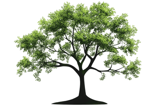 green tree illustration on transparent background png