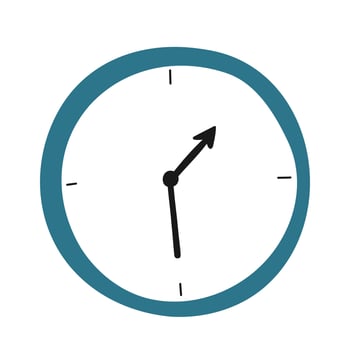 Handdrawn Wall Clocks Illustration vector