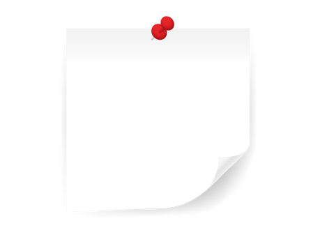 Blank white memo notepad paper with shadow png