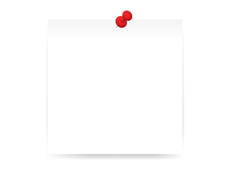White memo notepad paper with shadow png