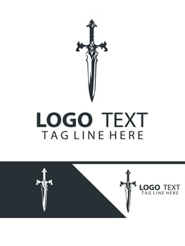 Grimstrike sword logo vector