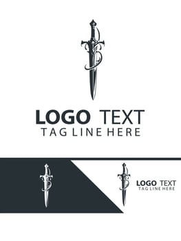Savage Edge sword logo vector