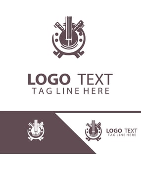 String Xcel guiter logo vector