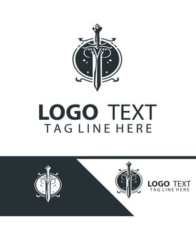 Phoenix Blade sword logo vector
