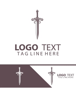 Night fang sword logo vector