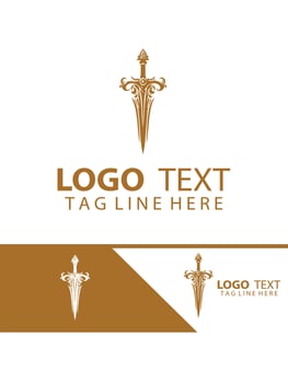 Arcane Blade sword logo vector