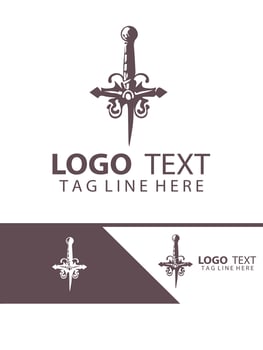 Dragons Claw sword logo vector