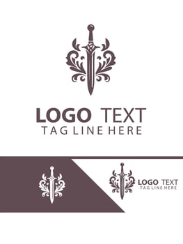 Rune Edge sword logo vector