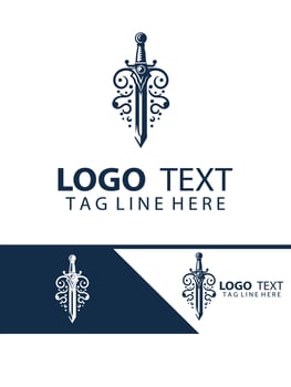 Thundersteel sword logo vector