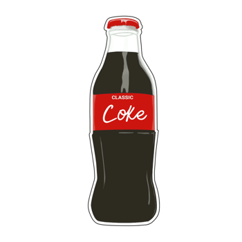 Classic Coke Aesthetic Sticker Transparent Cute Illustration png