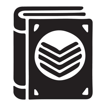 Closed Book with Symbolic Design Illustration vector