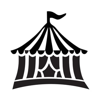 Circus Tent Silhouette Illustration for Event Design vector