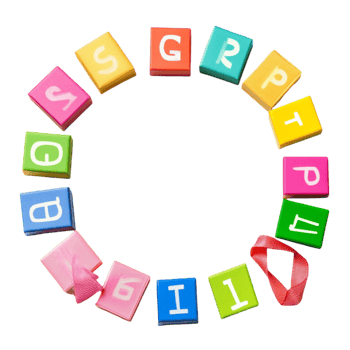 Colorful Alphabet Letters Arranged in Circle png