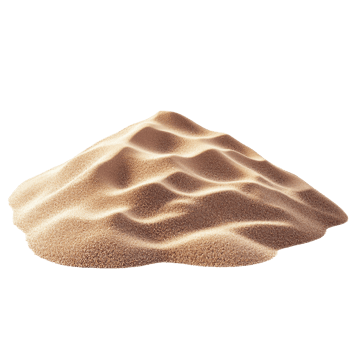 A solitary pile of desert sand dunes against a clean transparent background creating a serene and abstract experience, pile desert sand dune isolated on transparent background png