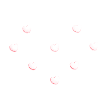 Watercolor painting of a small heart with shadow on the ground png
