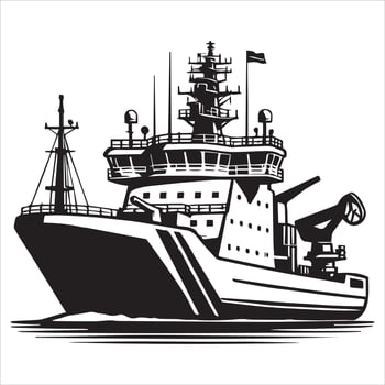 Peaceful Voyages Cruise Ship Clipart Design vector