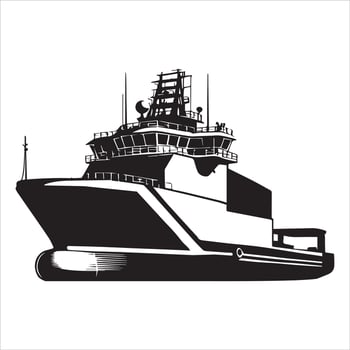 Majestic Cruise Ship Clipart Illustration for Seafaring Adventures vector