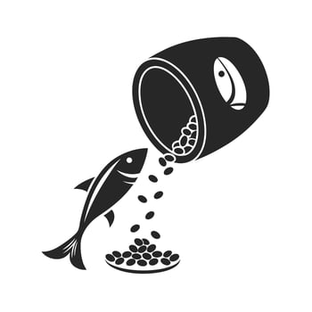 Fish Illustration for Restaurant or Seafood Branding icon vector