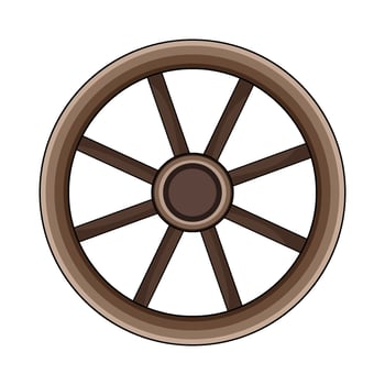 illustration of wagon wheel vector