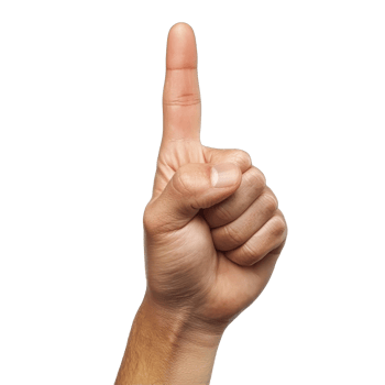 Gesture of an index finger and thumb indicating a small size during a presentation, Index finger and thumb gesture showing something small, little bit amount, isolated on hwite png